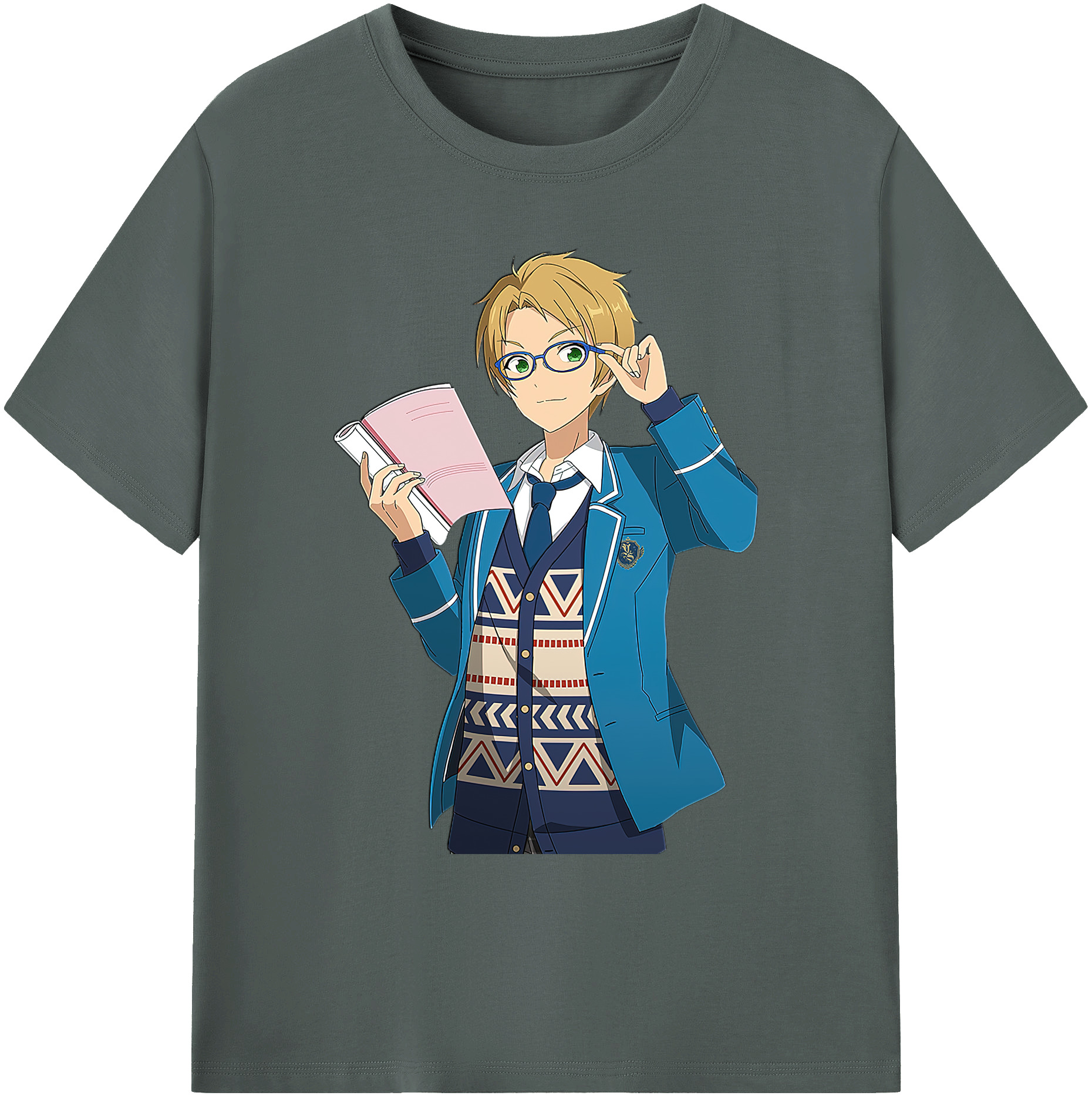 （画像用） あんさんぶるスターズ! Ensemble Stars 綿100％ メンズ半袖Tシャツ｜肌触りやわらか＆通気性